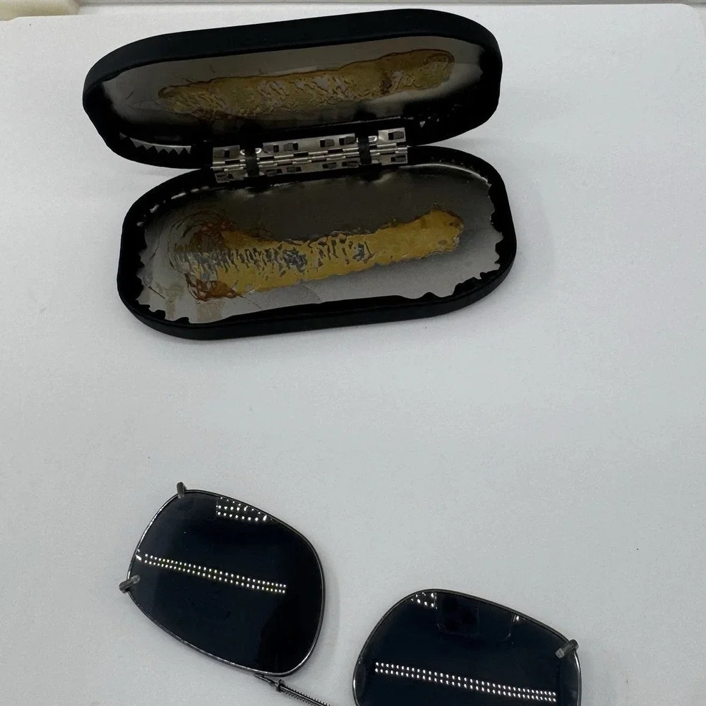 Polar Optics Eyes Premium Polarized Clip On Sunglasses Lot Of 2 Rectangular Case